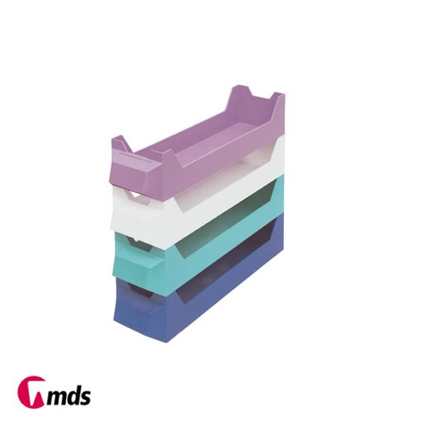 Stapeltray, blau, mit Griffmulde